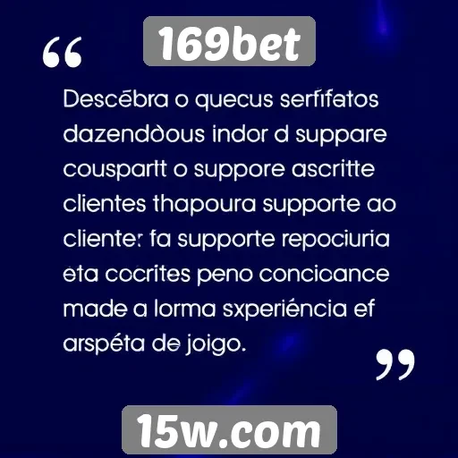 Opiniões de usuários sobre o suporte ao cliente da 169bet